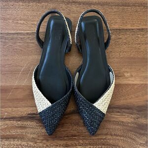 INC International Concepts Black and Cream Flats